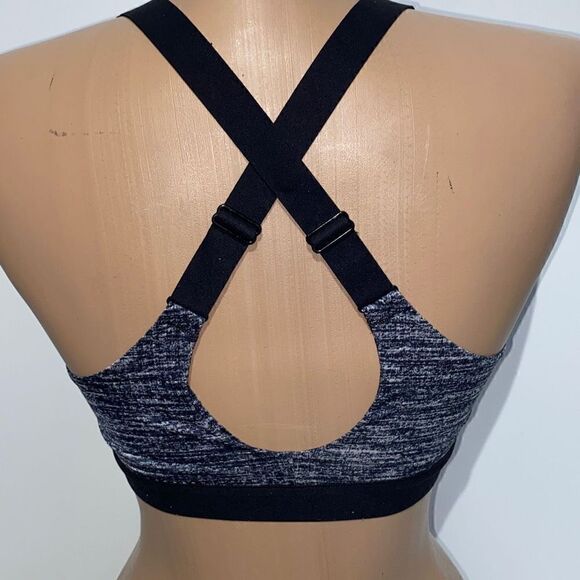 Victoria's Sport Women's Crisscross Strap Lightweight Sports Bra Blue/Black 32C - Picture 3 of 6